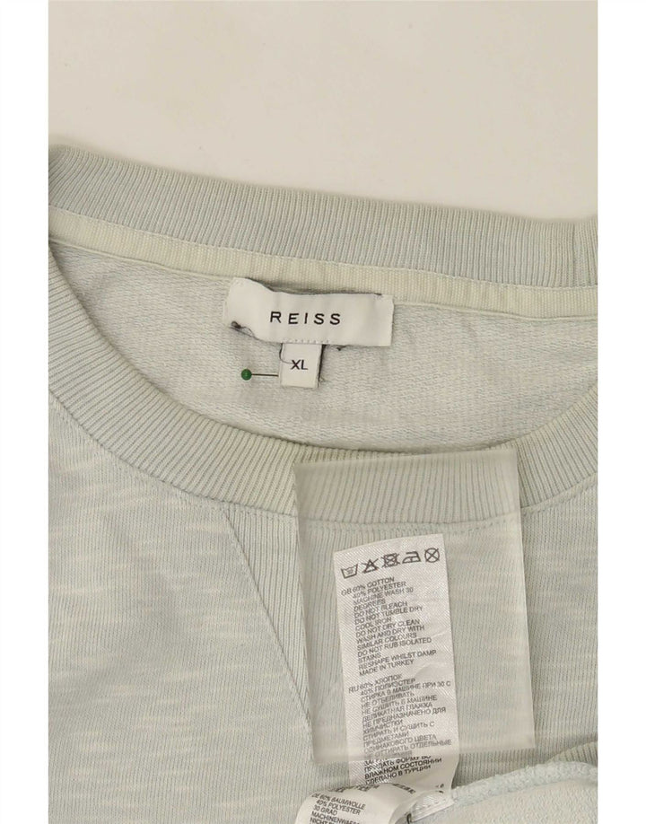 Reiss Mens Sweatshirt Jumper XL Grey Flecked Cotton