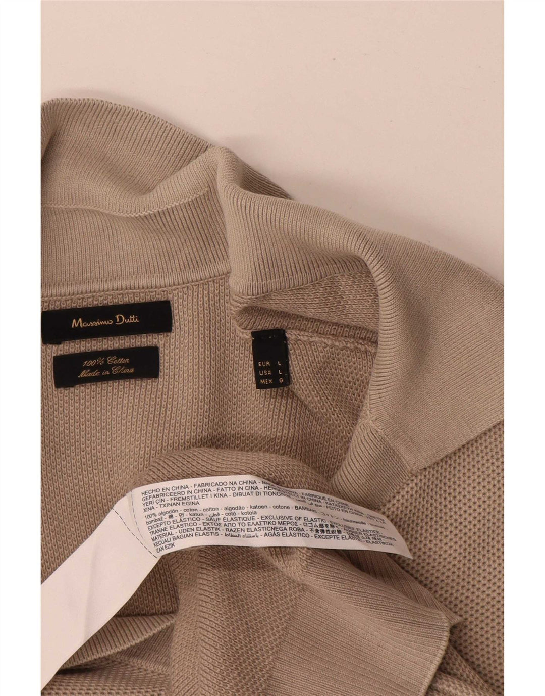 Massimo Dutti Polo Homme Grand Gris Coton