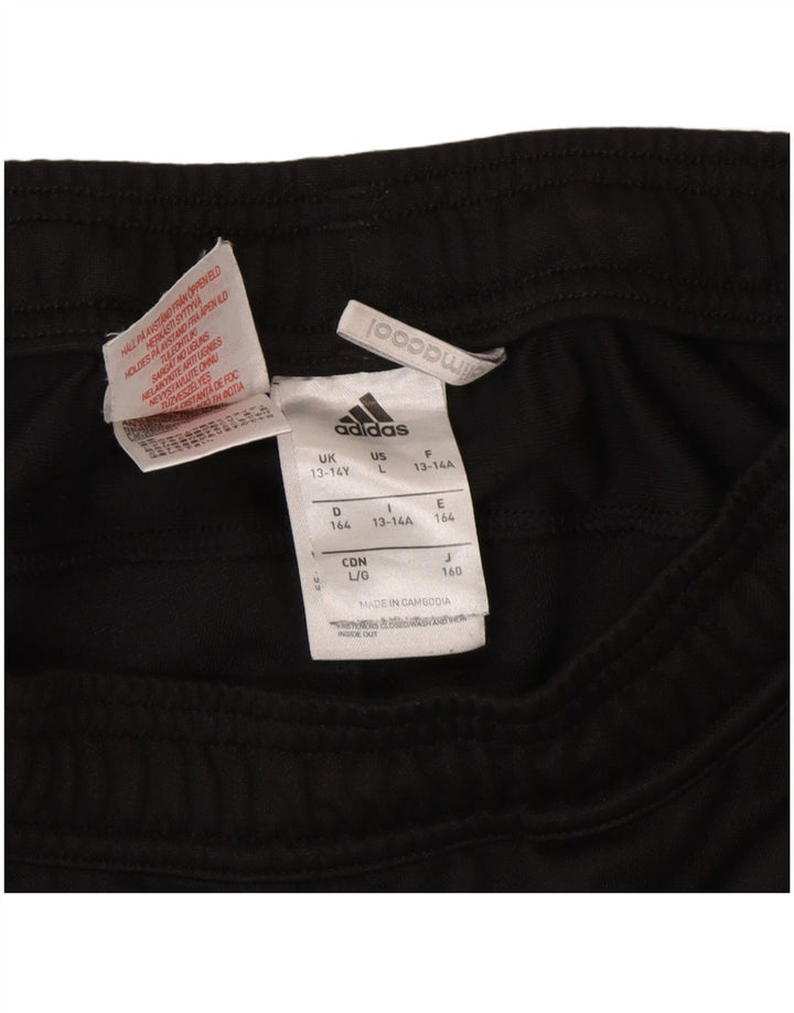 Adidas Boys Climacool Tracksuit Trousers 13-14 Years Black Polyester