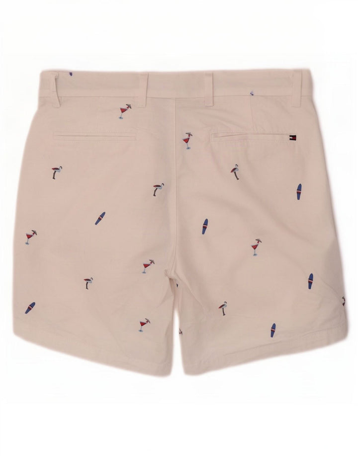 Pantaloncini chino grafici da uomo Tommy Hilfiger W31 bianco medio