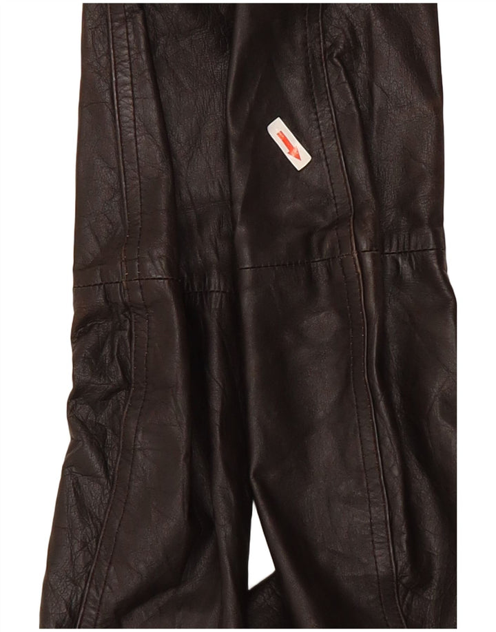 Jaqueta de couro feminina Bershka UK 12 marrom médio