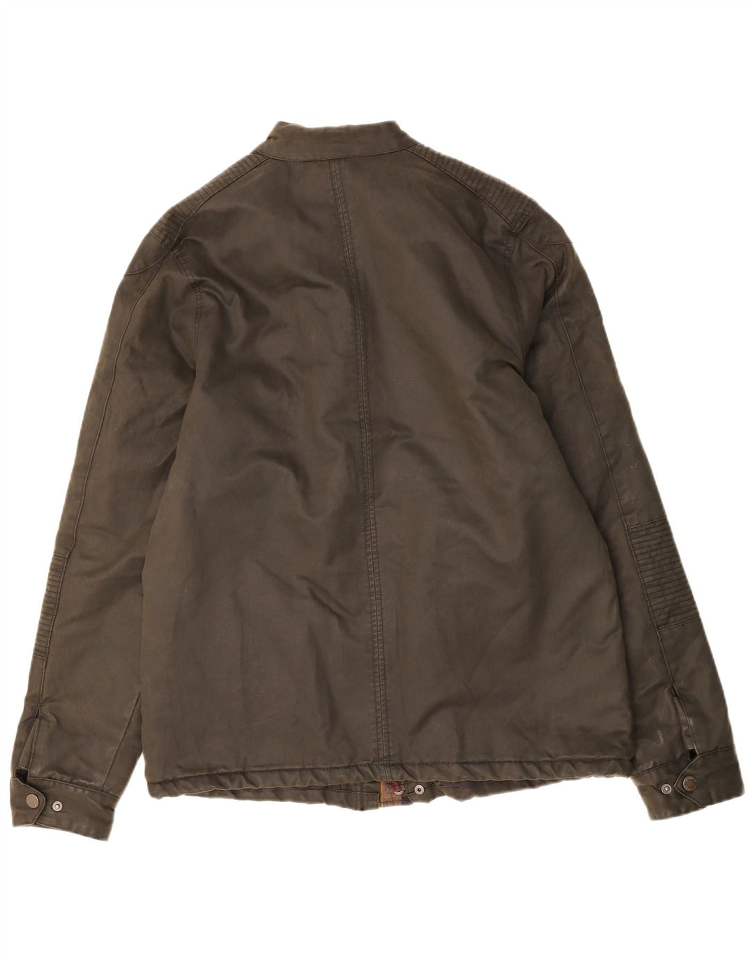 MORLY'S Mens Military Jacket UK 38 Medium Khaki Cotton
