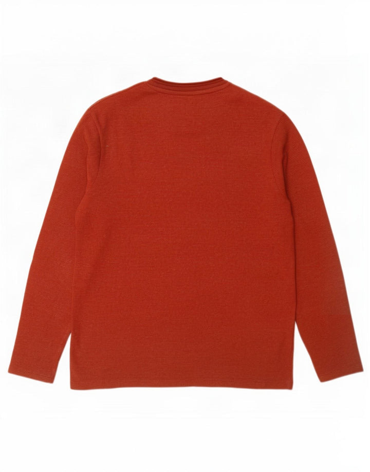Zara Suéter masculino com gola redonda e algodão vermelho médio