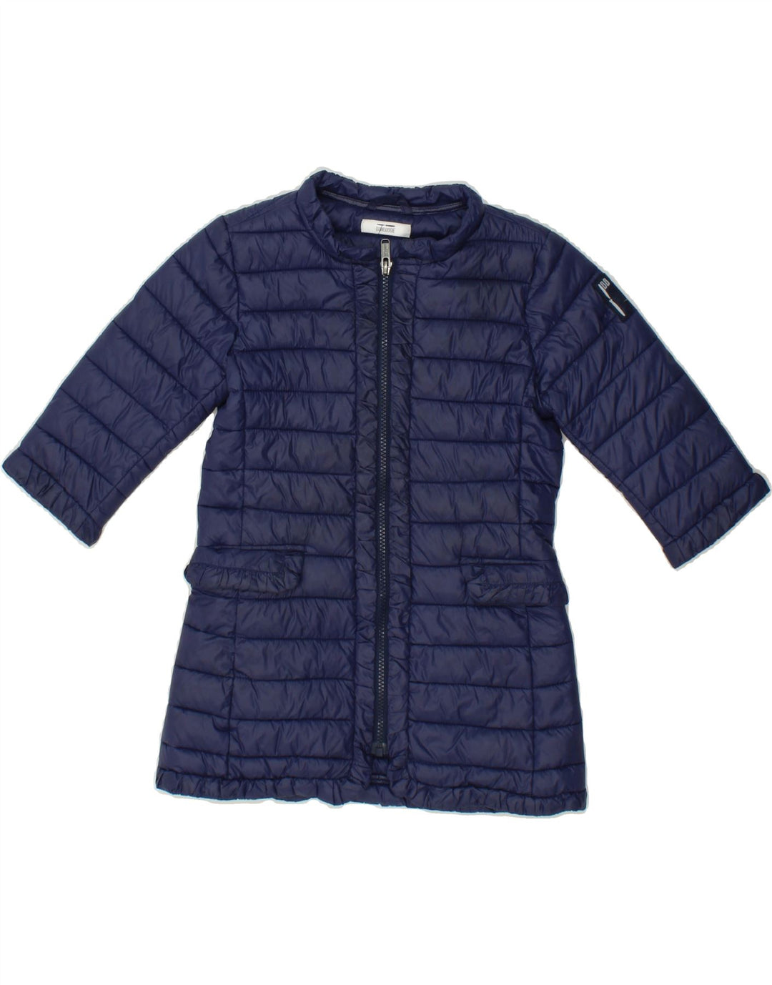 BOMBOOGIE Girls Padded Coat 5-6 Years Navy Blue Nylon Vintage Bomboogie and Second-Hand Bomboogie from Messina Hembry 