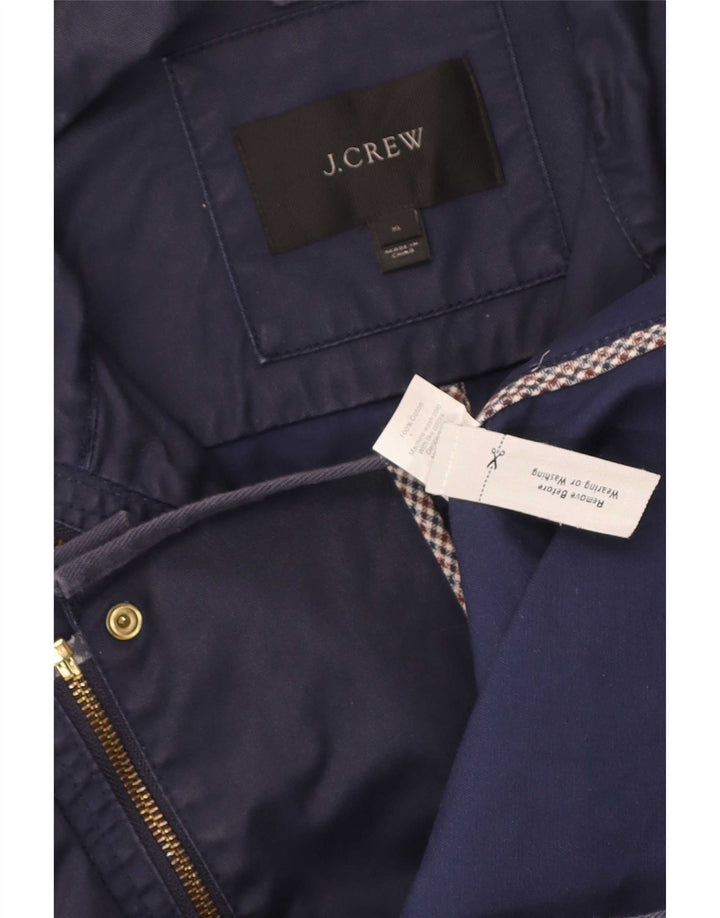 J. Crew Womens Utility Jacket UK 18 XL Navy Blue Cotton