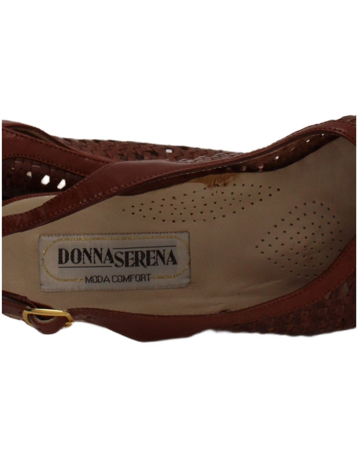 Donna Serena Womens Leather Sandals UK Size 2.5 Brown Leather