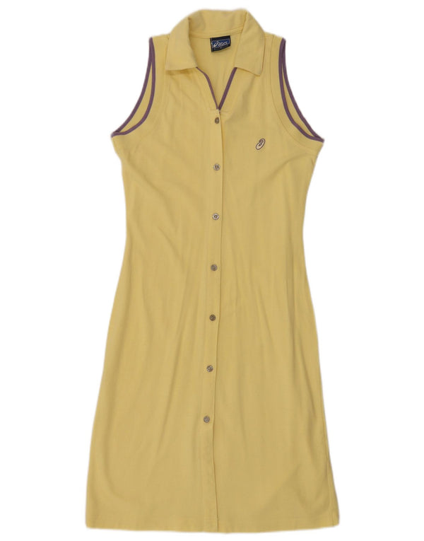 Asics Robe chemise sans manches pour femme UK 8 Small Jaune