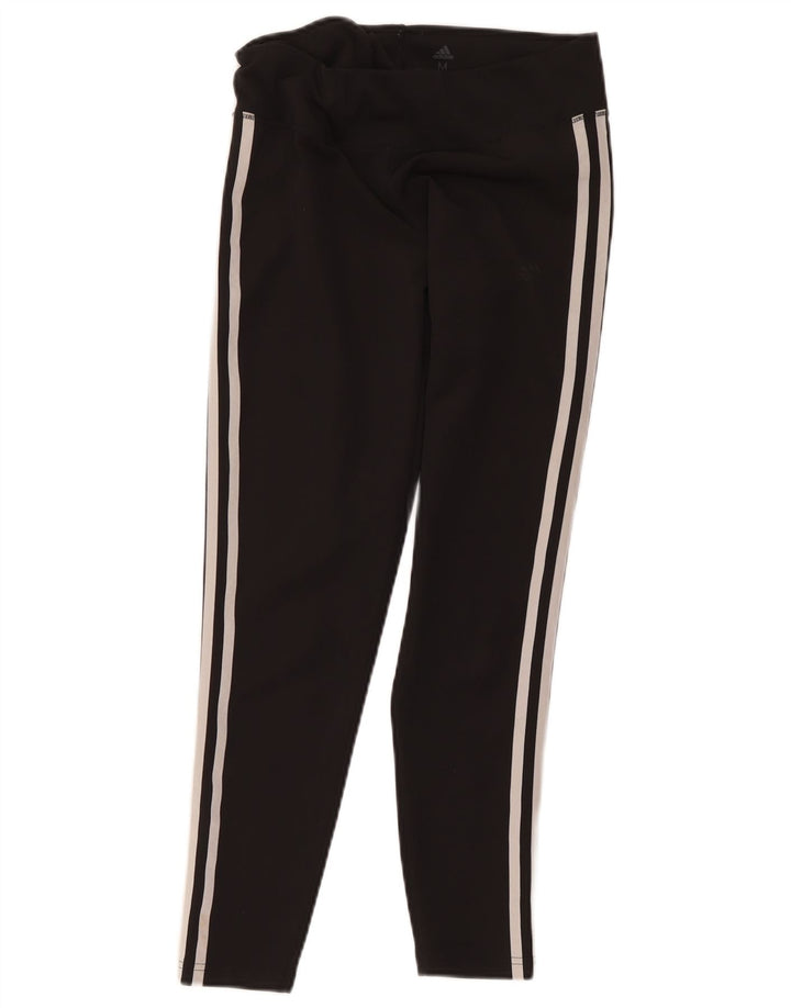 Adidas Womens Climalite Crop Leggings UK 12/14 Medium Black Polyester