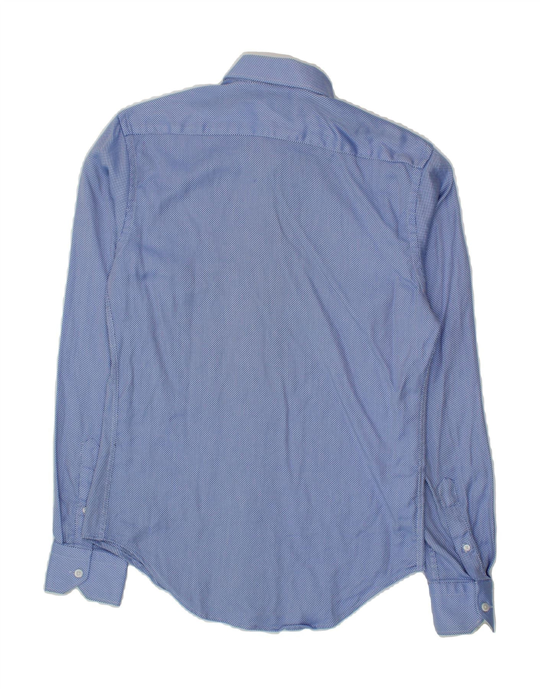 ZARA Mens Slim Fit Shirt Small Blue Spotted Cotton Vintage Zara and Second-Hand Zara from Messina Hembry 