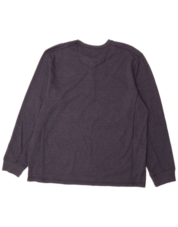 Eddie Bauer Ανδρικό τοπ μακρυμάνικο 2XL Navy Blue βαμβακερό