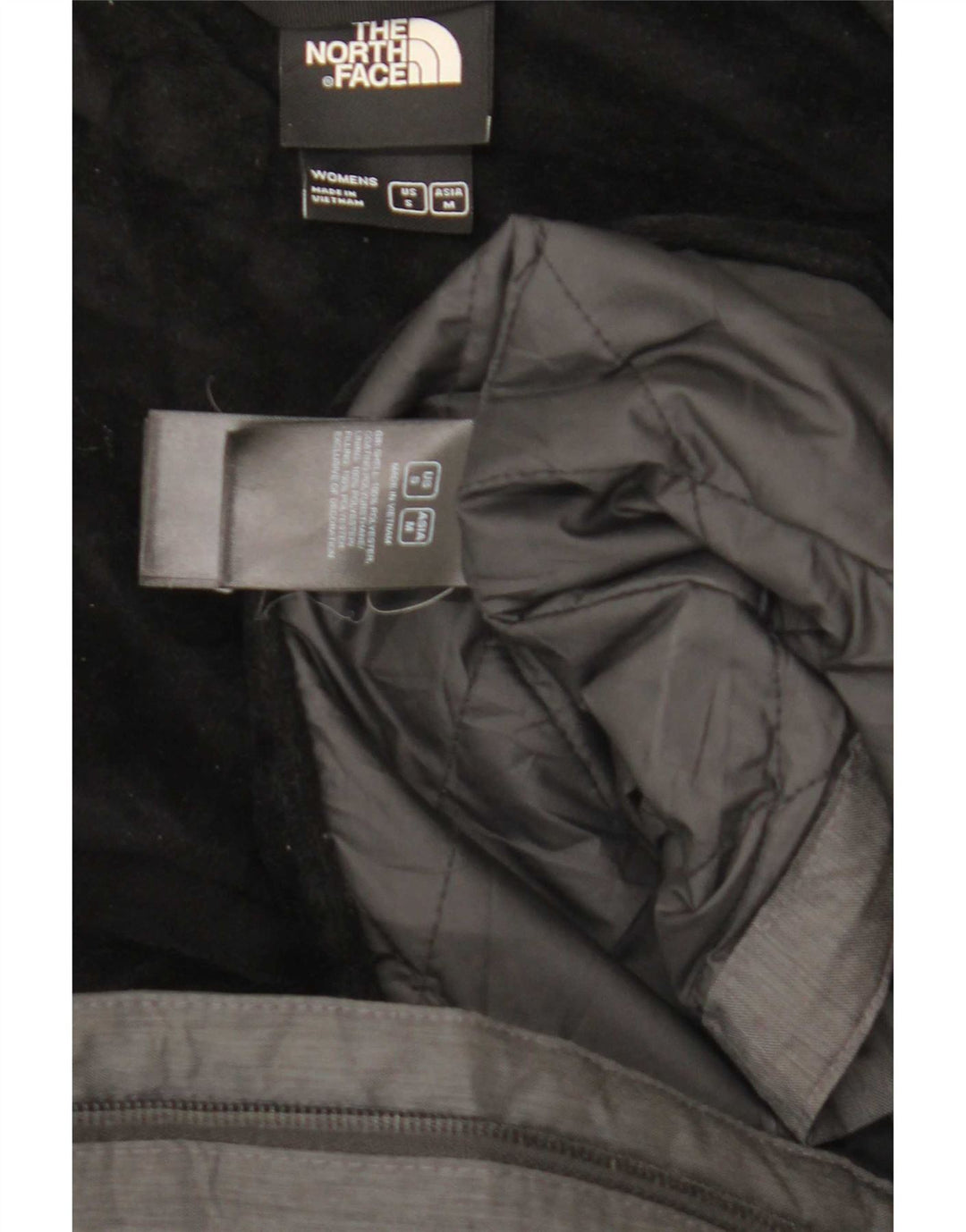 Giacca a vento con cappuccio da donna The North Face UK 14 Poliestere grigio medio