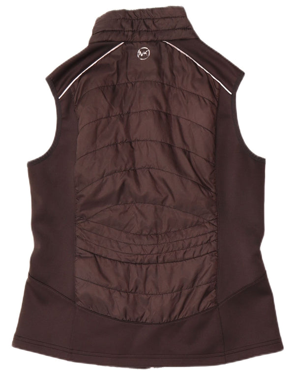 Michael Kors Womens Sleeveless Tracksuit Top Jacket UK 14 Medium Black