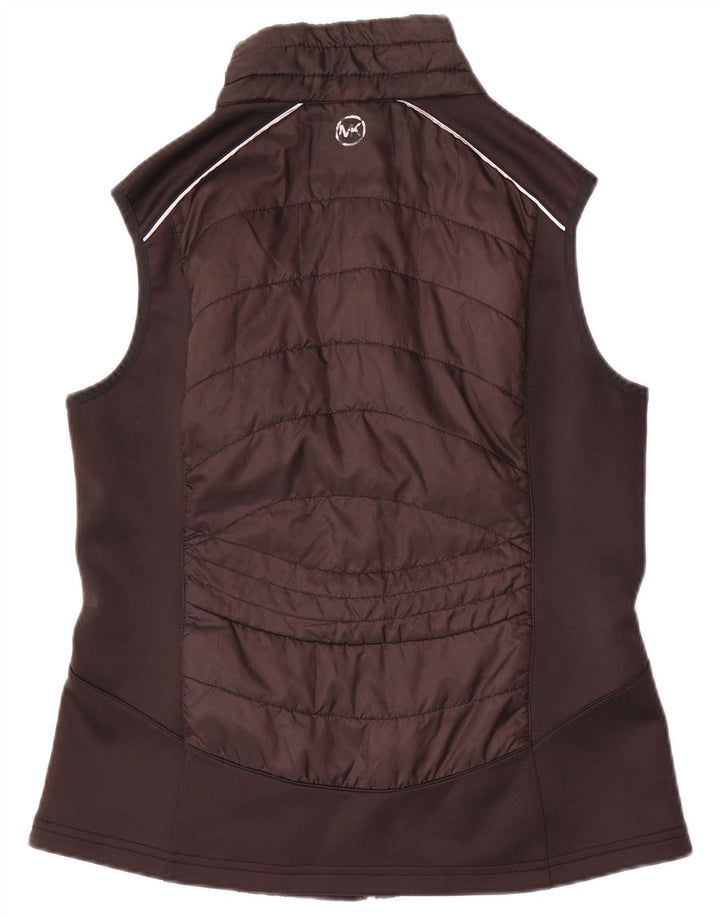 Michael Kors Womens Sleeveless Tracksuit Top Jacket UK 14 Medium Black