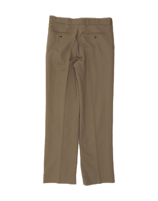 Calça chino reta masculina FARAH W32 L31 poliéster cinza
