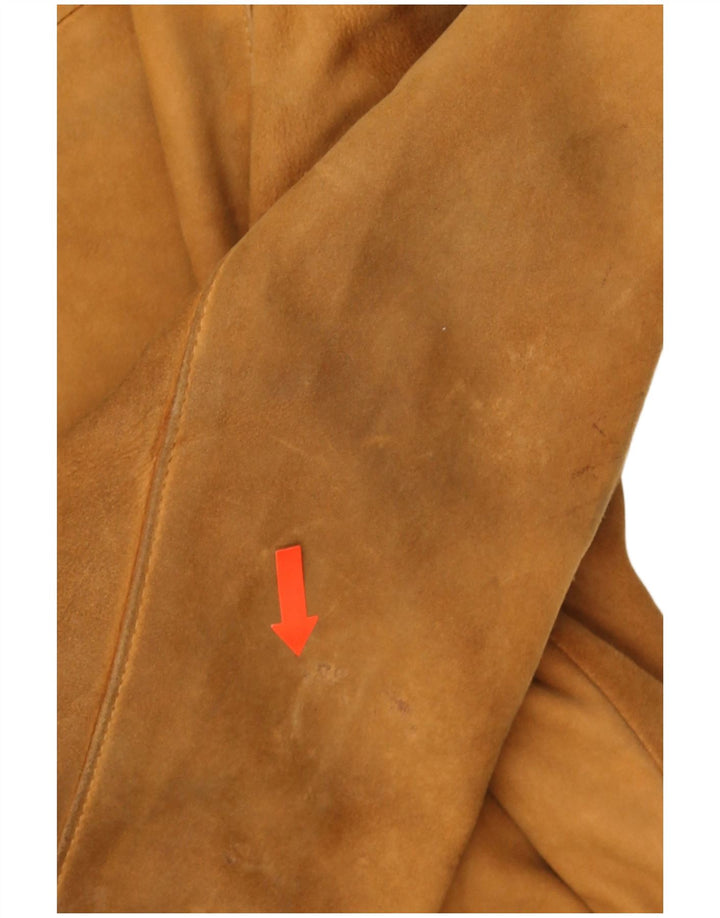 Vintage Mens Suede Jacket UK 40 Large Brown Leather
