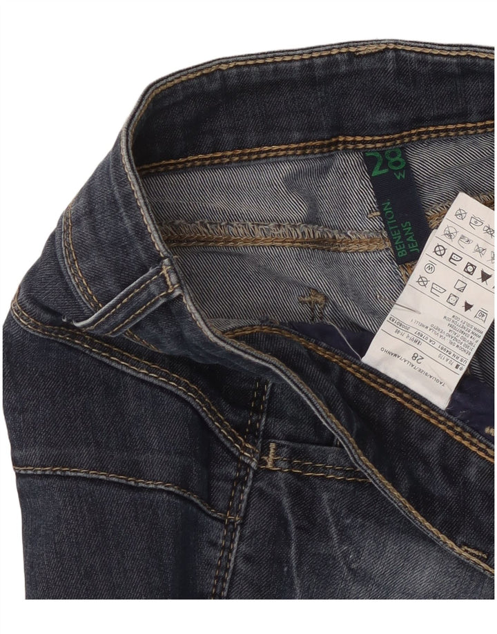 Benetton Dame Bootcut Jeans W28 L30 Blå