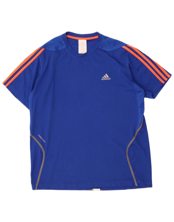 Ανδρικό T-Shirt Adidas Top Medium Blue Polyester