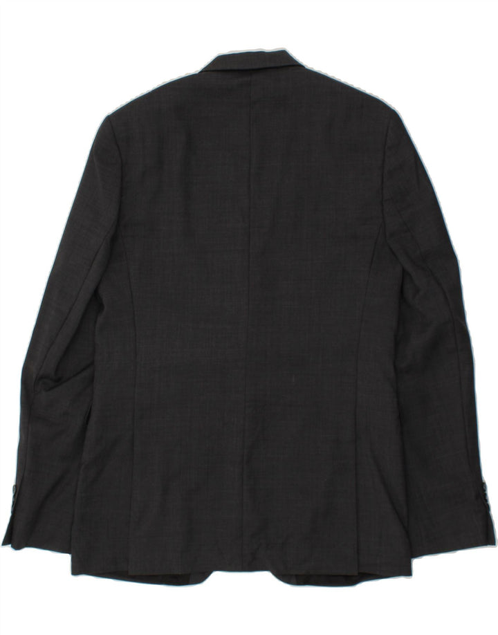 JAEGER Mens 2 Button Blazer Jacket UK 42 XL Grey Wool Vintage Jaeger and Second-Hand Jaeger from Messina Hembry 