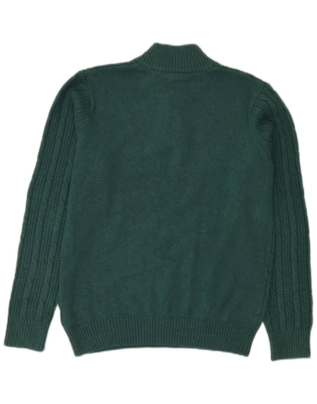 Crew Clothing Ανδρικό πουλόβερ με λαιμό με κουμπιά, μεσαίο πράσινο νάιλον