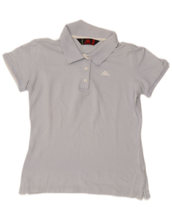 Kappa Womens Polo Shirt UK 12 Medium Blue Cotton