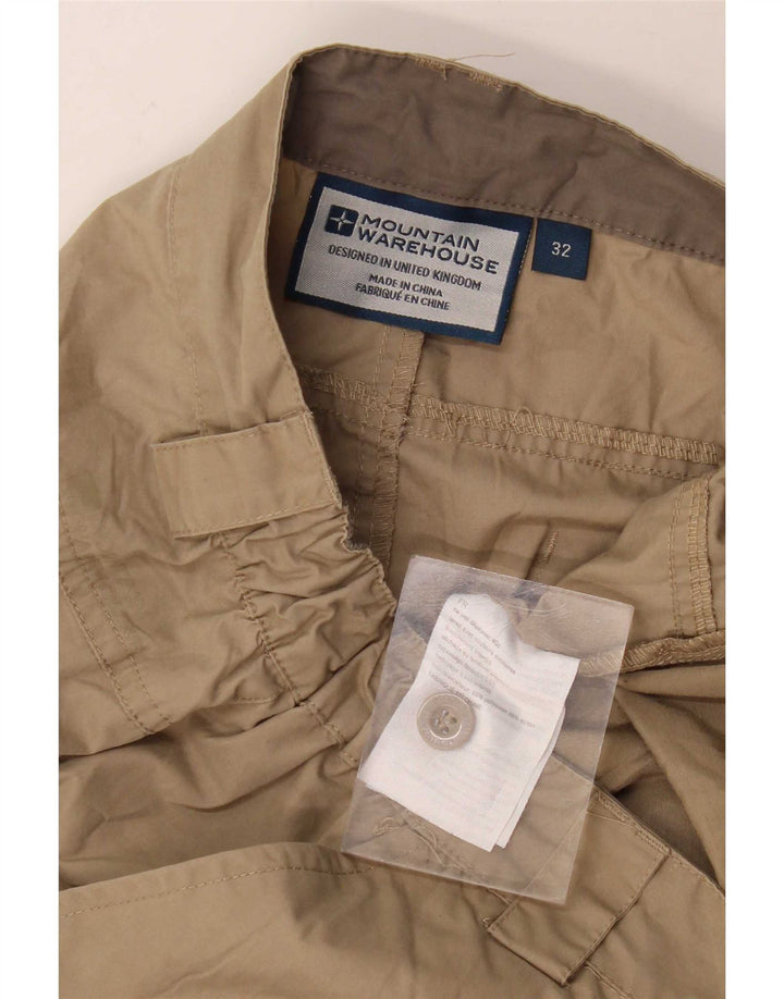 Mountain Warehouse Pantalon cargo droit pour homme W32 L32 Beige Polyester