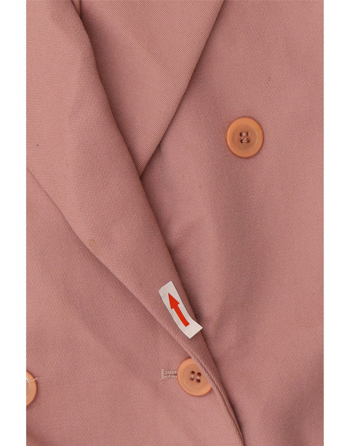 Marks & Spencer Womens 3/4 Sleeve Blazer Jacket UK 12 Medium Pink