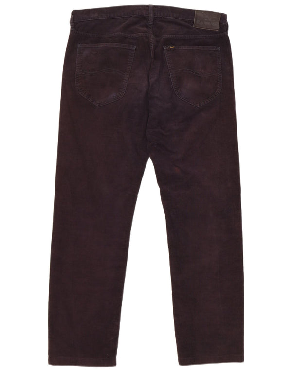 Lee Mens Daren Zip Fly Lige Corduroy Bukser W34 L29 Marineblå Bomuld
