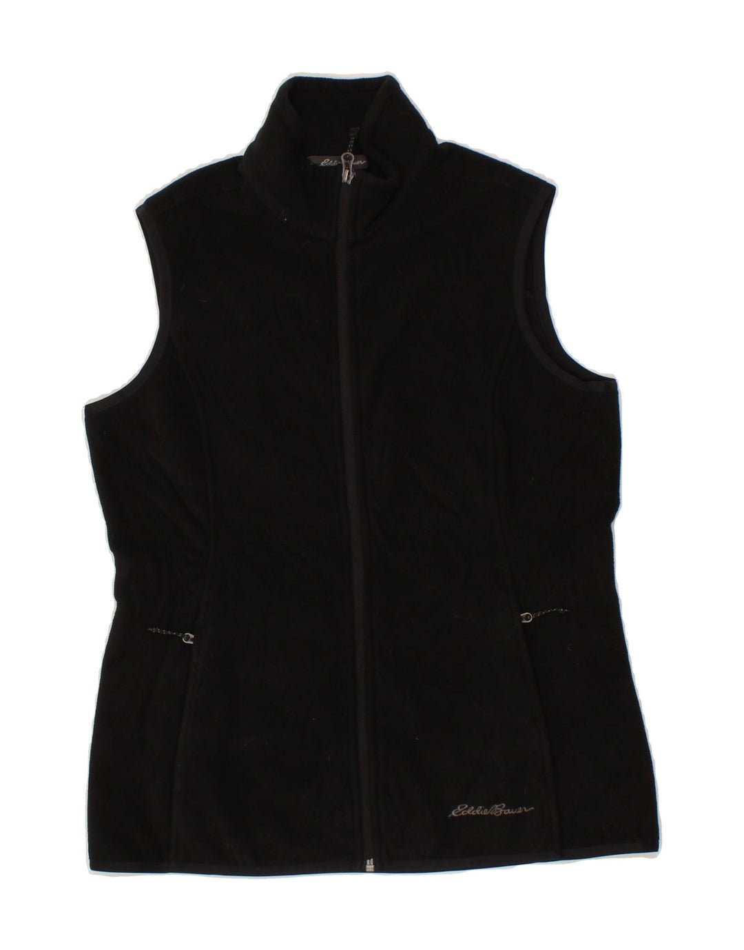 EDDIE BAUER Womens Fleece Gilet UK 10 Small Black Polyester Vintage Eddie Bauer and Second-Hand Eddie Bauer from Messina Hembry 