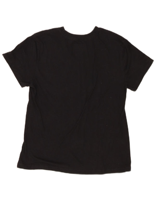 Champion Womens Graphic T-Shirt Top UK 12 Medium Black