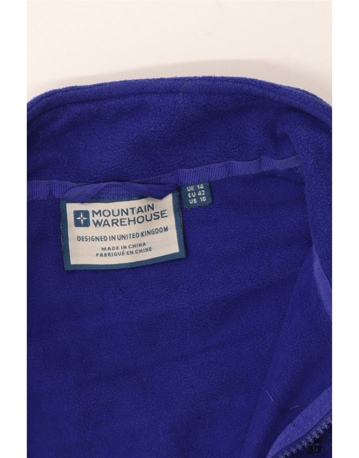 MOUNTAIN WAREHOUSE Womens Fleece Jacket UK 14 Large Blue Polyester Vintage Mountain Warehouse and Second-Hand Mountain Warehouse from Messina Hembry 