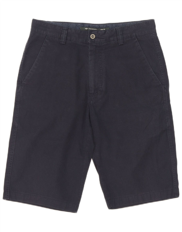 Dockers Mens Slim Fit Chino Shorts W30 Medium Navy Blue