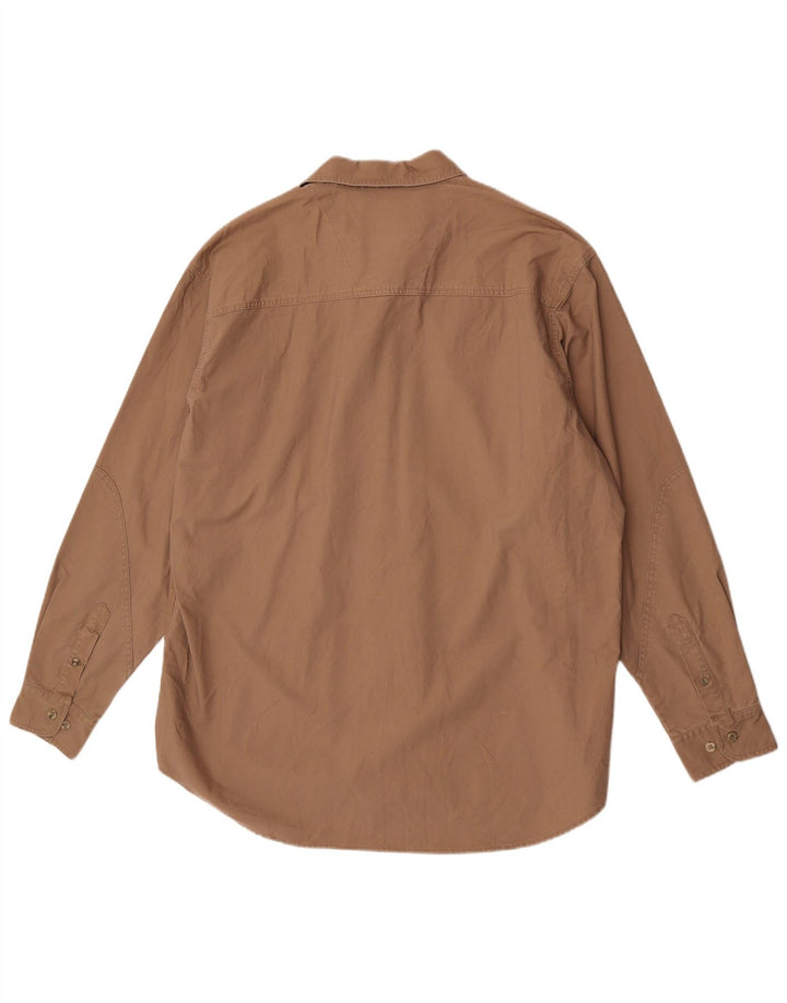Wrangler Mens Shirt XL Brown Cotton