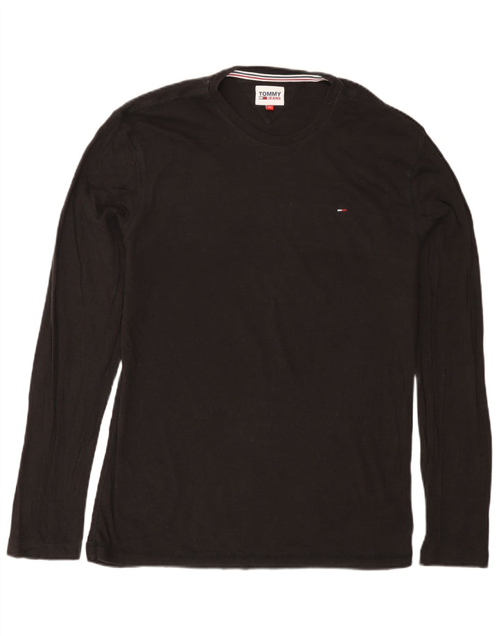 TOMMY HILFIGER Mens Top Long Sleeve 2XL Black Cotton