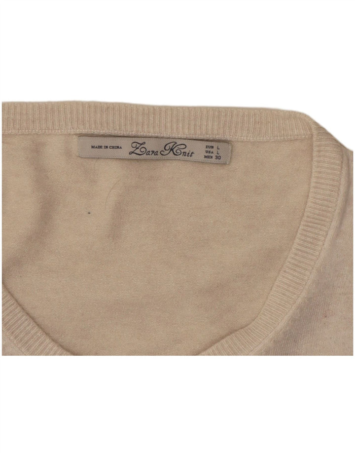 ZARA Womens Cardigan Sweater UK 14 Large Grey