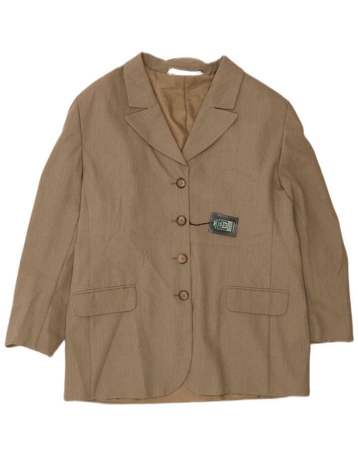 Marks & Spencer Womens St. Michael 4 Button Blazer Jacket UK 18 XL Brown