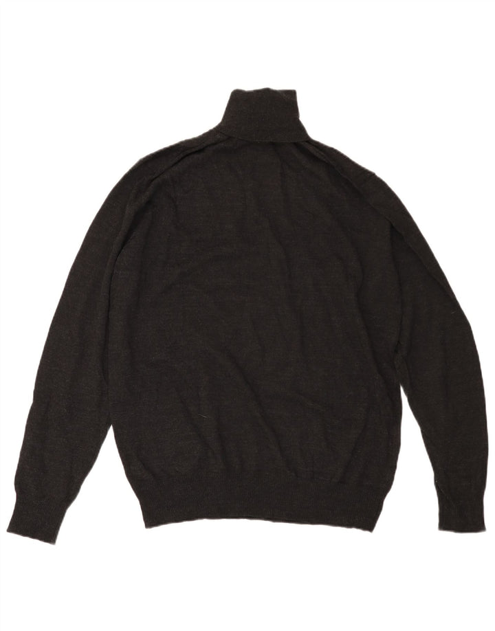 Zara Mens Roll Neck Jumper Sweater XL Black