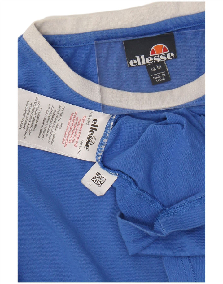 ELLESSE Herre T-Shirt Top Medium Blå Bomuld