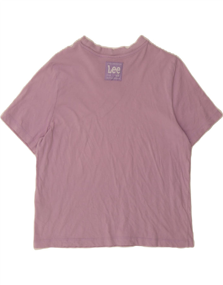 LEE Womens T-Shirt Top UK 14 Medium Pink Cotton Vintage Lee and Second-Hand Lee from Messina Hembry 