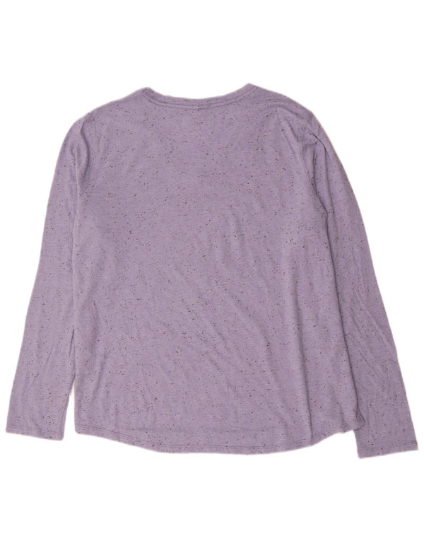 Carhartt Womens Relaxed Fit Top manica lunga US 20 2XL cotone screziato viola