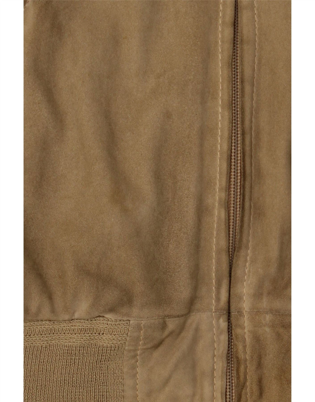 Vintage Mens Suede Bomber Jacket UK 38 Medium Beige