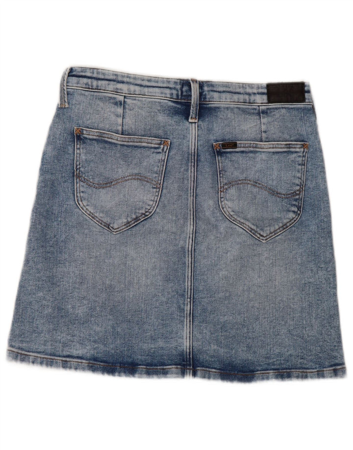 LEE Womens Denim A-Line Skirt W29 Medium Blue Cotton