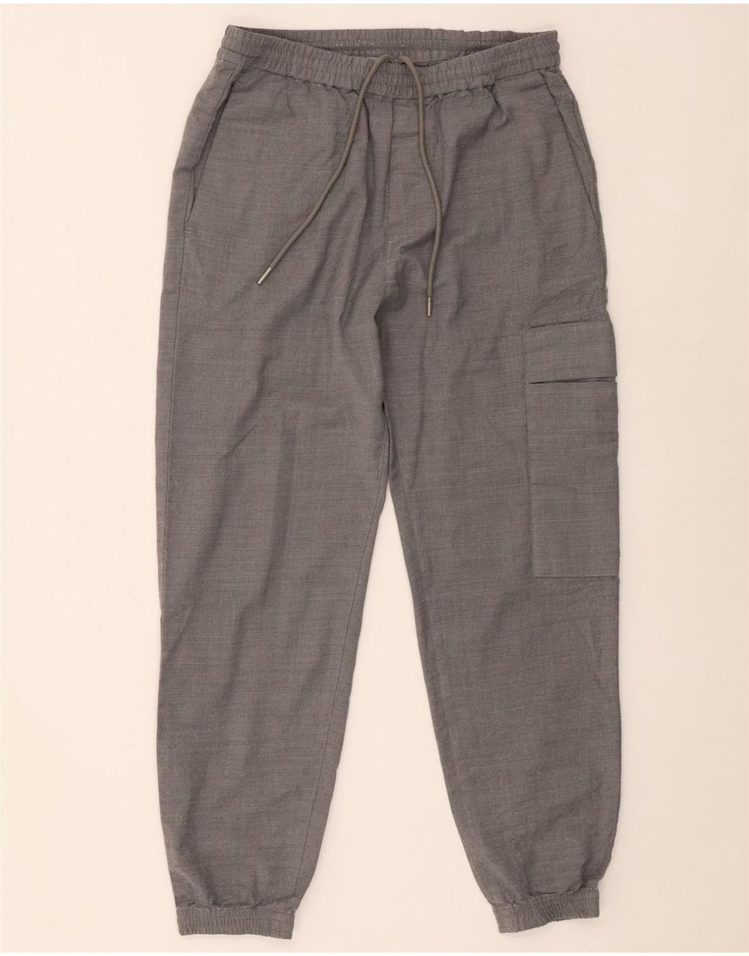 Cos Mens Joggers Cargo Trousers Small W29 L27 Grey Wool