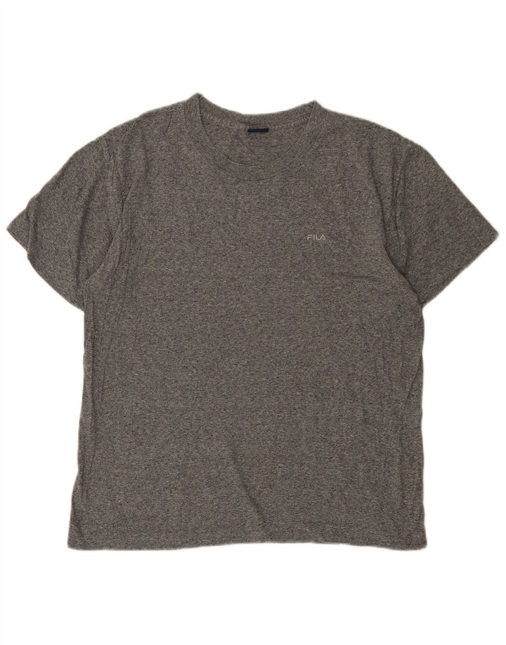 T-shirt da uomo FILA Top grigio medio chiazzato
