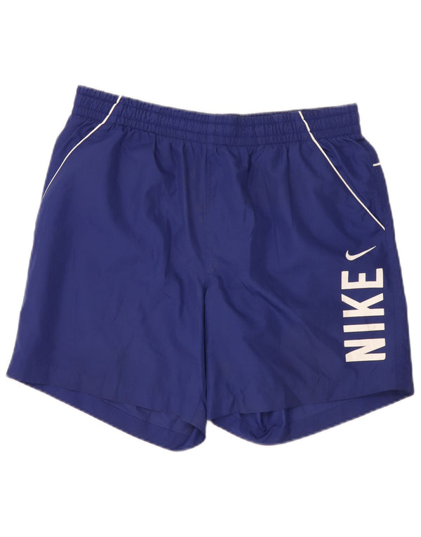 Nike Mens Graphic Sport Shorts Large Blue Polyester