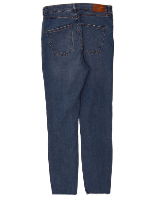 Calça jeans skinny feminina Zara cintura alta EU 40 médio W30 L29 algodão azul