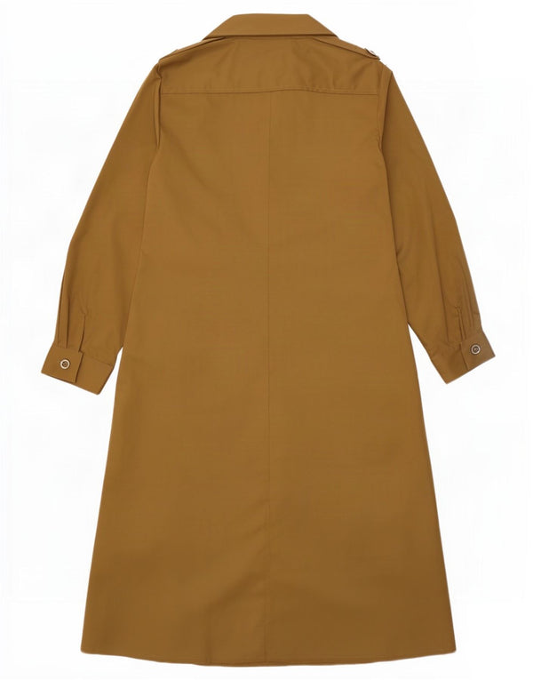 Robe chemise à manches longues femme vintage UK 12 Beige Moyen