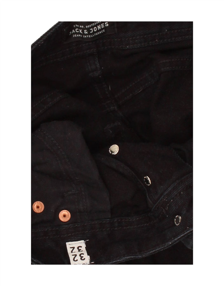 JACK & JONES Mens Tim Slim Fit Denim Shorts W32 Medium  Black Vintage Jack & Jones and Second-Hand Jack & Jones from Messina Hembry 