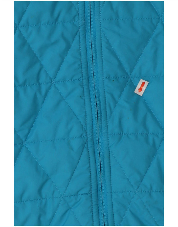 JACK WOLFSKIN Boys Hooded Bomber Jacket 13-14 Years Blue Polyester