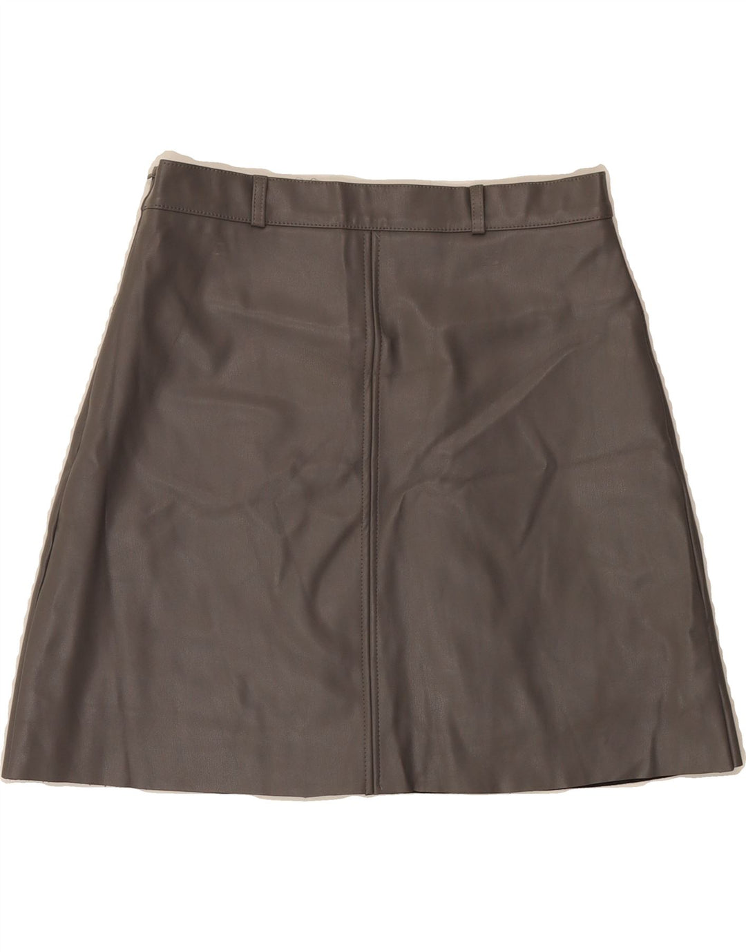 VINTAGE Womens Leather Skirt W28 Medium Grey Leather Vintage Vintage and Second-Hand Vintage from Messina Hembry 