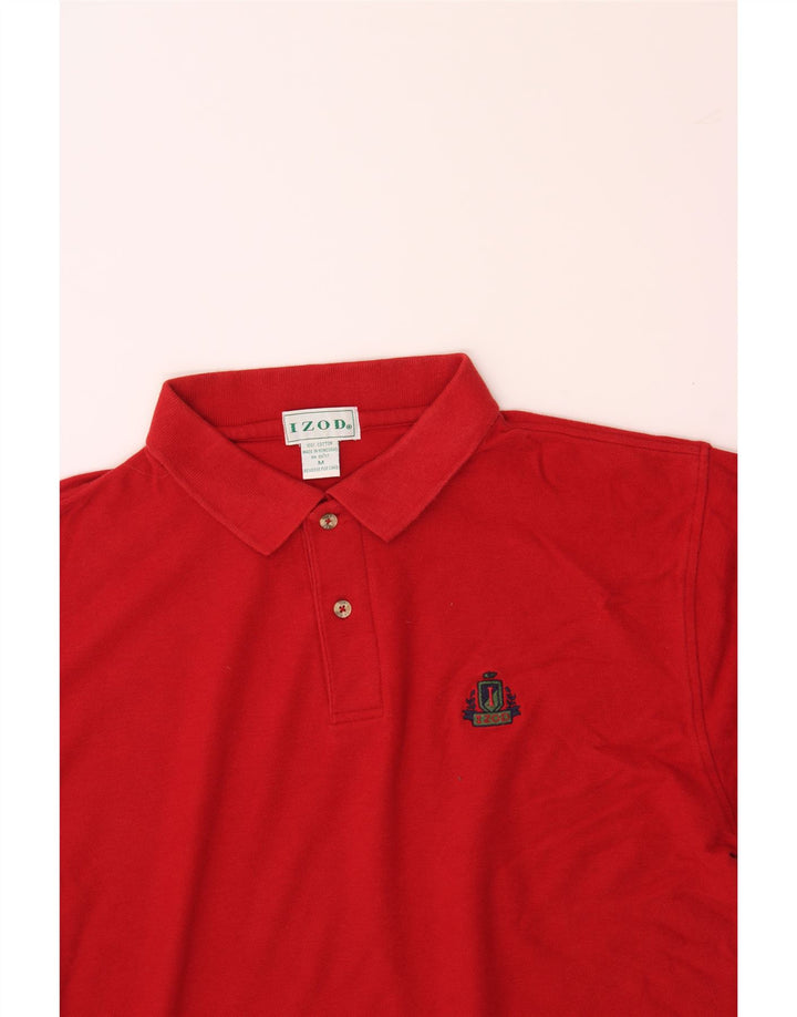 IZOD Mens Polo Shirt Medium Red Cotton Vintage Izod and Second-Hand Izod from Messina Hembry 